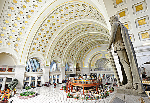 内景,大厅,有趣,雕塑,等候室,联盟火车站,华盛顿特区,美国