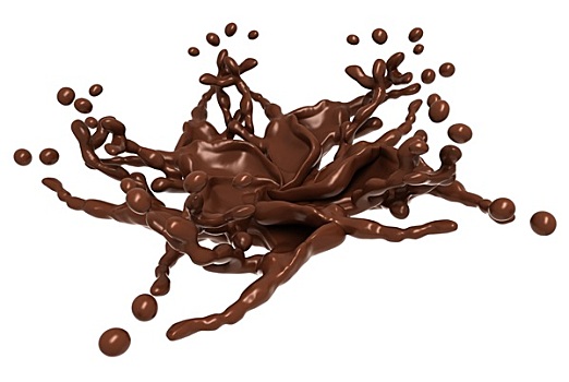 溅,液体,巧克力,形状,隔绝