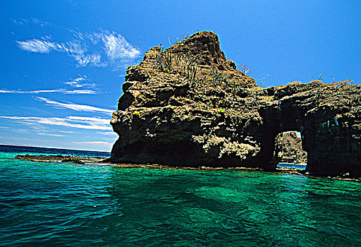 墨西哥,科特兹海,岛屿,岩石构造