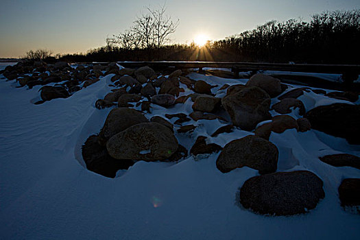 北戴河,大雪,雪后,海滨,浅水湾,对比,鲜艳,吸引,洁白,冬季,寒冷