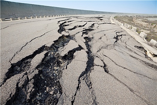缝隙,道路,地震