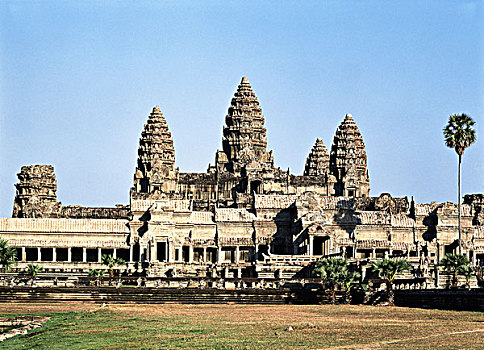建筑,庙宇,吴哥窟,柬埔寨