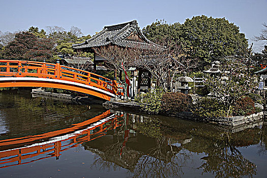 日本,关西,京都,花园,桥