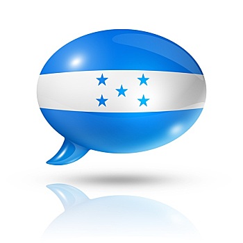 洪都拉斯,旗帜,对话气泡框