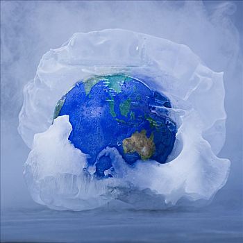 地球,遮盖,冰