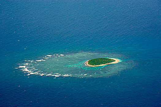 航拍,小,岛屿,汤加,南太平洋