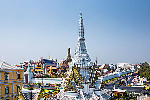 泰国,曼谷,城市,皇宫,寺院