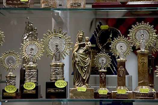 纪念品,圣母玛利亚,雕塑,萨拉戈萨,2008世博会,城市,省,阿拉贡,卡斯提尔,西班牙,欧洲