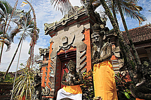 印度尼西亚,巴厘岛,特色,建筑,大门,雕塑