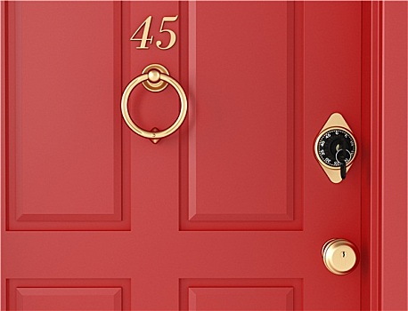 红色,门,储物柜