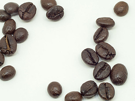 多,咖啡豆,白色背景
