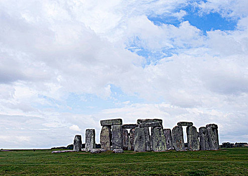 石头,圆,风景,巨石阵,索尔兹伯里平原,威尔特,英格兰