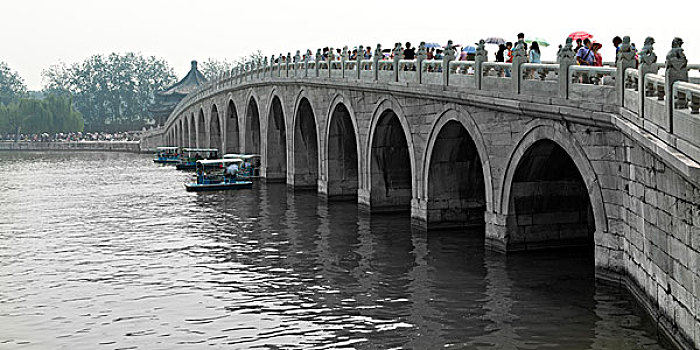 旅游,拱桥,昆明湖,颐和园,海淀,地区,北京,中国