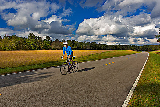 骑自行车,纳齐兹,痕迹,国家,大路,田纳西,美国