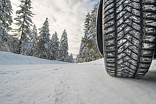 冬天,轮胎,道路