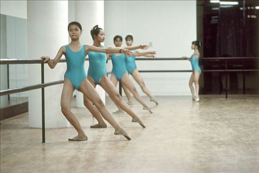 越南,胡志明市,西贡,女孩,训练,芭蕾舞室