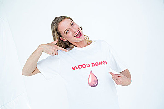 献血,展示,t恤