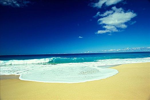 夏威夷,瓦胡岛,横滨,湾,平滑,沙滩,浅,洗,潮汐