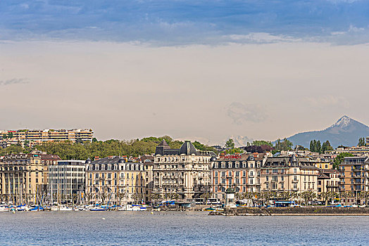 风景,上方,湖,老城,日内瓦,日内瓦州,西部,瑞士