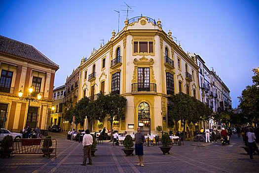 街道,广场,塞维利亚,西班牙