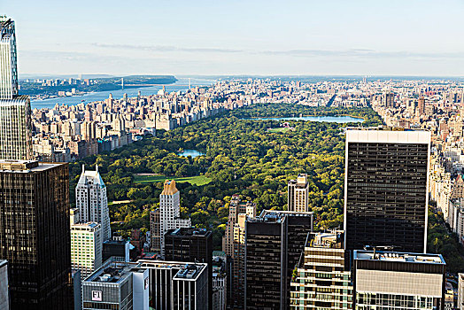 城市,曼哈顿,纽约,美国,看,北方,中央公园