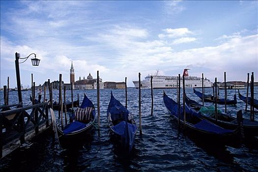 小船,圣乔治奥,威尼斯,意大利