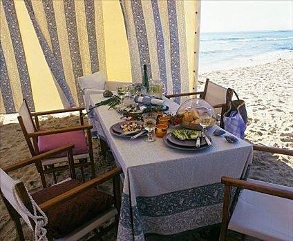 桌子,海滩