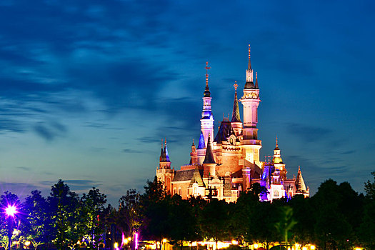 上海迪士尼乐园的奇幻童话城堡