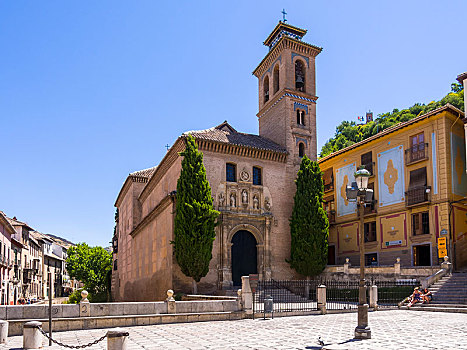 教堂,格拉纳达,安达卢西亚,西班牙,欧洲