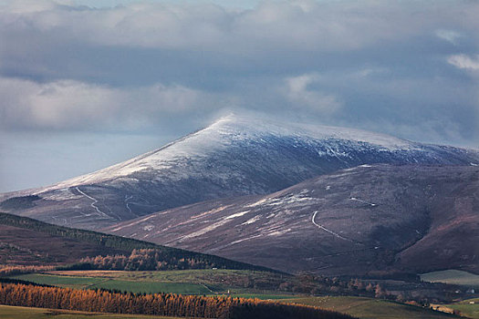 雪,山,苏格兰,风景