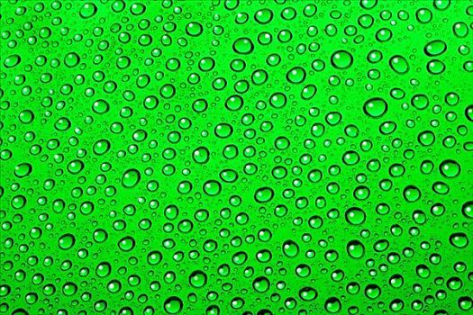 水滴,绿色背景