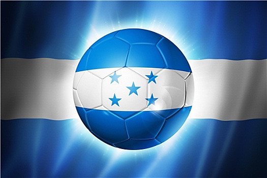 足球,球,洪都拉斯,旗帜