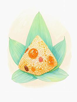端午節(jié)卡通粽子手繪風(fēng)插畫