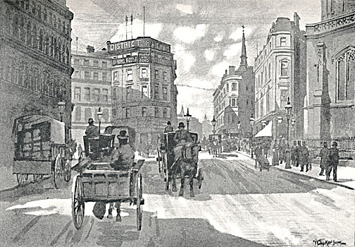 宅邸,房子,车站,地区,铁路,维多利亚皇后,街道,1891年,艺术家