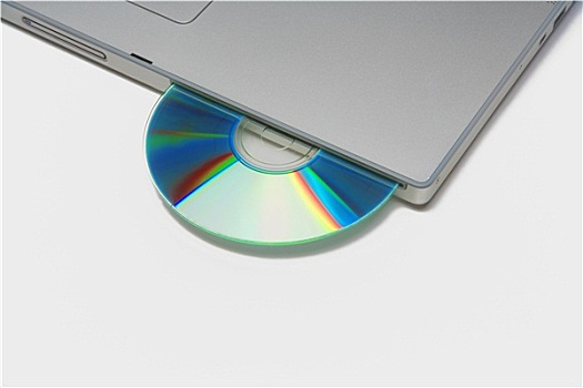 银,笔记本电脑,dvd,隔绝,白色背景,背景