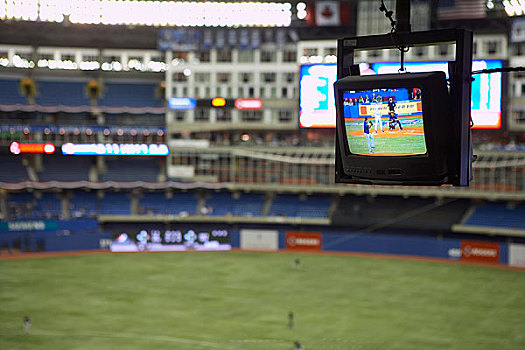 电视屏幕,棒球赛,罗杰斯中心,多伦多,安大略省