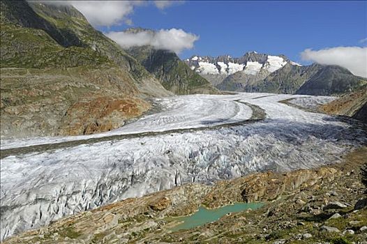冰河,心形,世界遗产,沃利斯,瑞士,欧洲