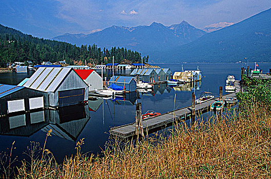 码头,库特尼,湖,不列颠哥伦比亚省,加拿大