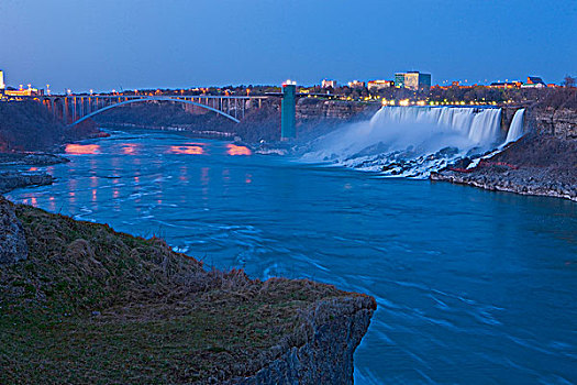 光亮,美洲瀑布,纽约,美国,彩虹桥,风景,加拿大,尼亚加拉河,尼亚加拉瀑布,安大略省
