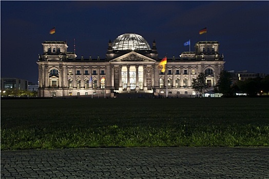 德国联邦议院,夜晚