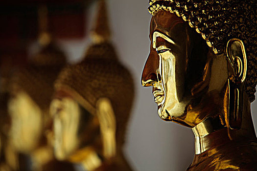 局部,黄金,佛像,泰国