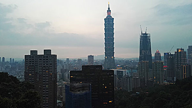 台湾101大厦城市风光