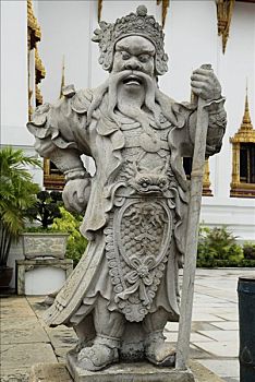 吓人,守卫,石头,大皇宫,曼谷,泰国