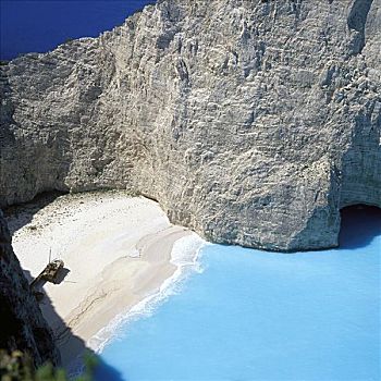 海滩,扎金索斯,爱奥尼亚群岛,希腊