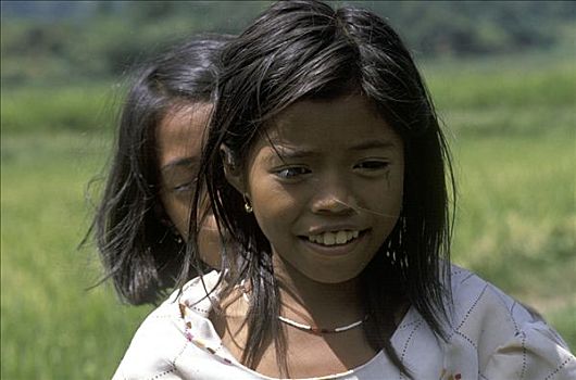 孩子,乡村,苏拉威西岛,印度尼西亚