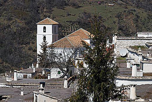 乡村,屋顶,阿普哈拉斯山谷,西班牙
