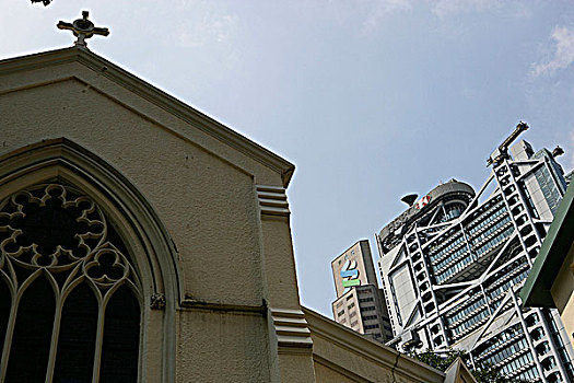 圣约翰,大教堂,汇丰,建筑,中心,香港