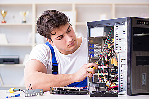 电脑,修理工,修理,台式电脑