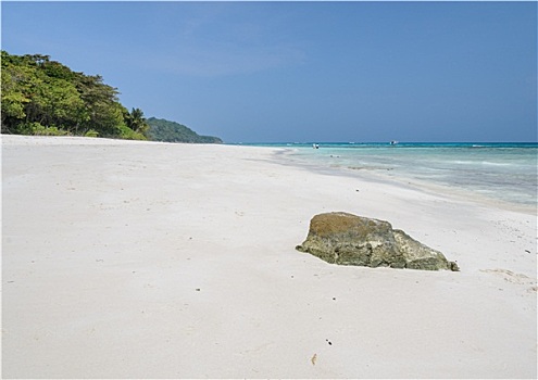 石头,白色背景,沙滩,岛屿,泰国