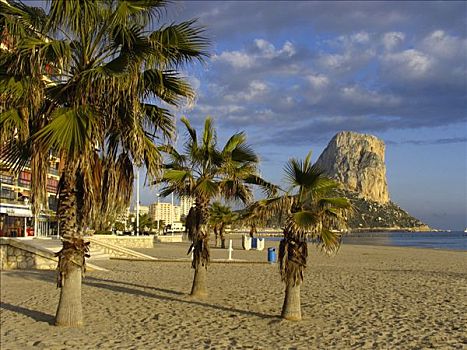 海滩,石头,卡培,白色海岸,西班牙
